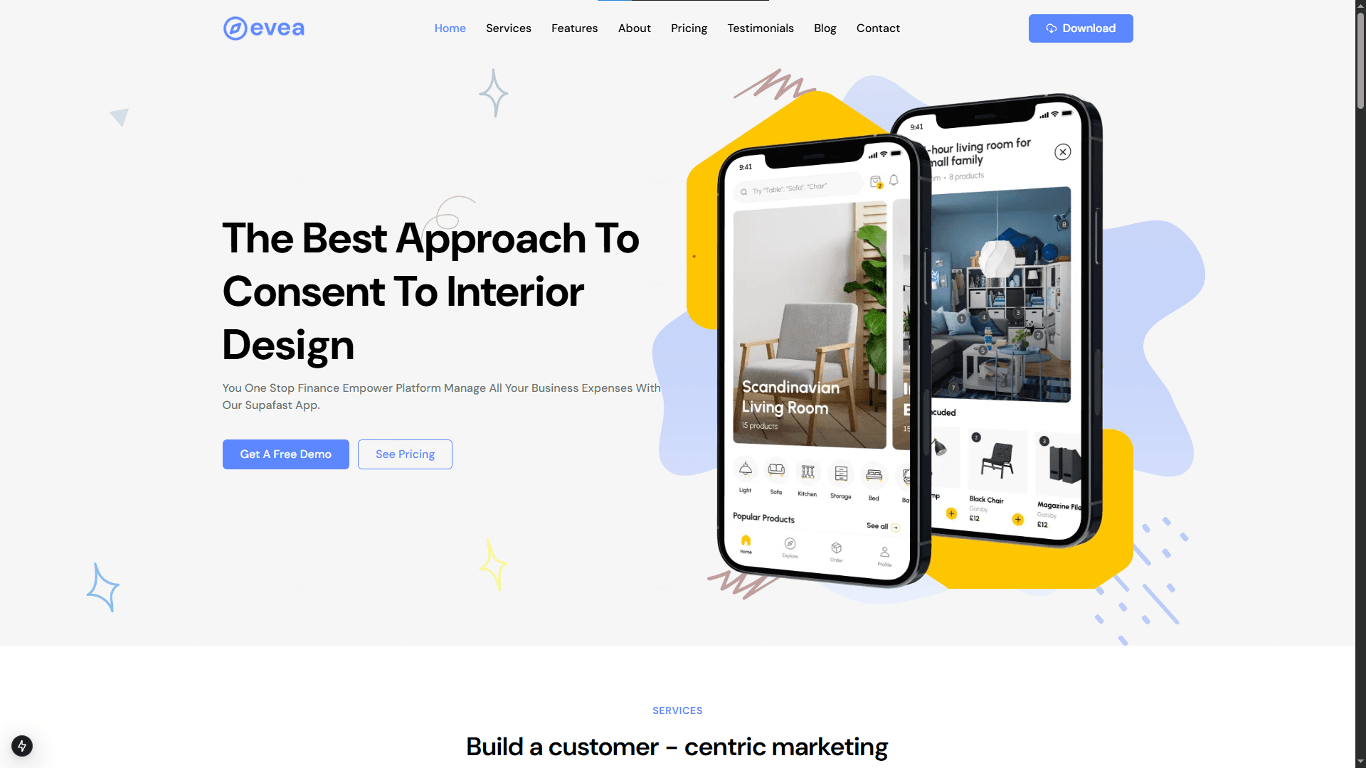 Evea — Modern SaaS Landing Page - High-performance SaaS landing page with 13+ modular sections and smooth navigation